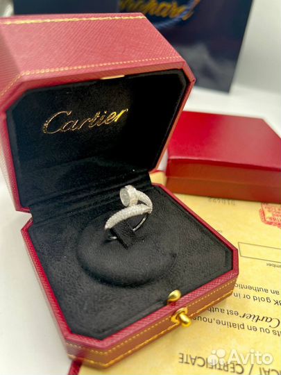Кольцо серебряное Cartier