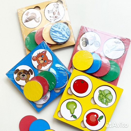 Развивающие игрушки для малышей из дерева и фетра