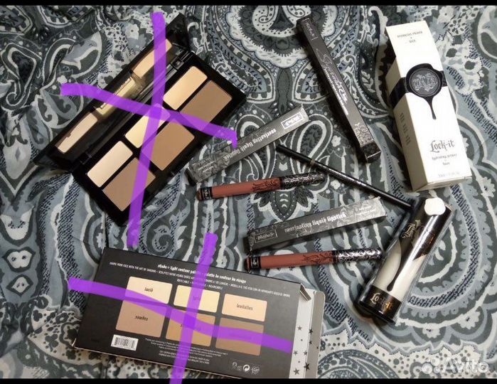 Kat von d помады, база под макияж, карандаши брови