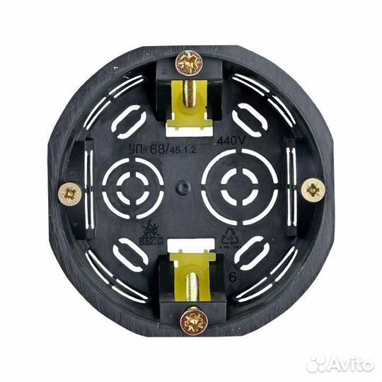 Коробка установочная кмп-020-011 для полых стен 71х45 полипропилен пласт. лапки IP30 черн. EKF plc-k