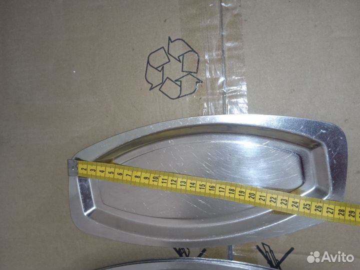 Тарелки овальные из нерж.12шт