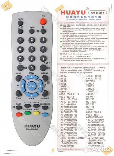 Пульты ду для телевизора универсальный