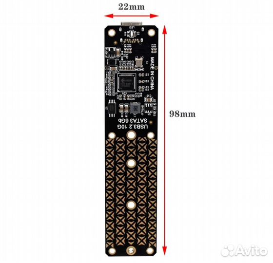 Адаптер для SSD ngff M.2 в USB3.2 type-с