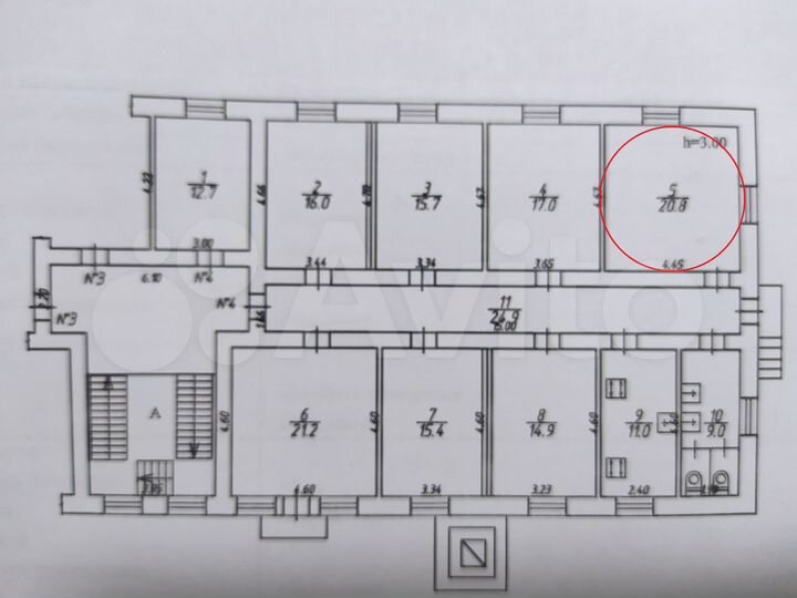 Комната 20 м² в 7-к., 2/2 эт.
