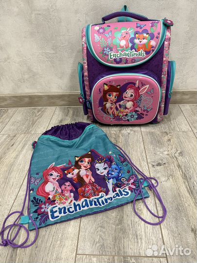 Рюкзак школьный erhaft, Enchantimals + мешок