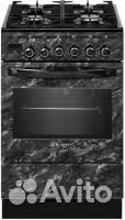 Кухонная плита gefest 5502-04 0053 мрамор черный