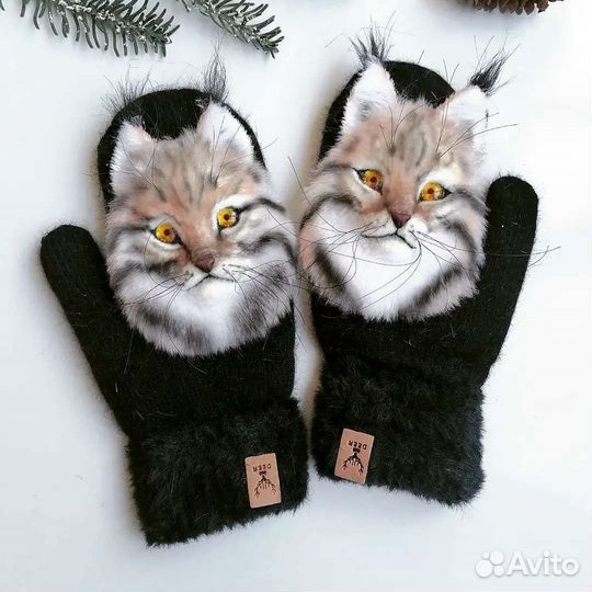 Звероварежки на заказ. Варежки с животными