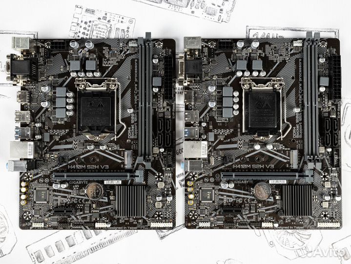 Материнская плата Gigabyte H410M S2H V3 1200
