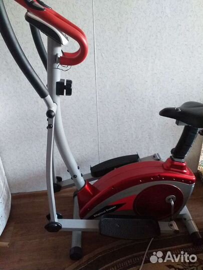 Эллиптический тренажёр 2в1 с велотренажером