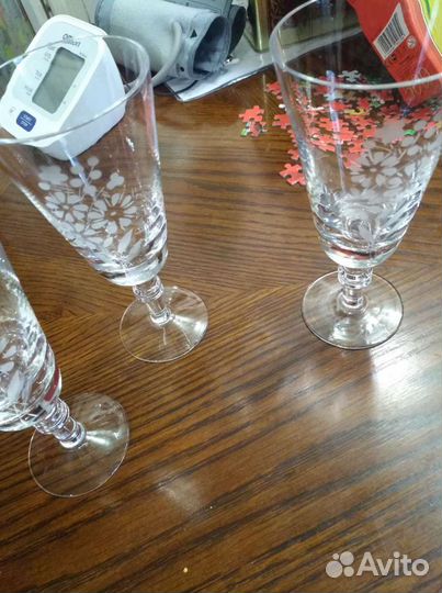 Соусник, чайник чашки мадонна, бокалы хрустальные