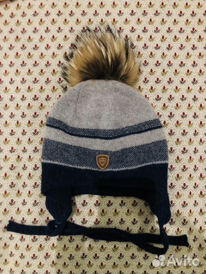 Шапка зимняя для мальчика 54 56