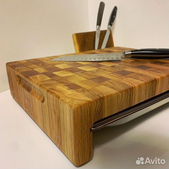 Торцевая разделочная доска с гастроемкостью раздел