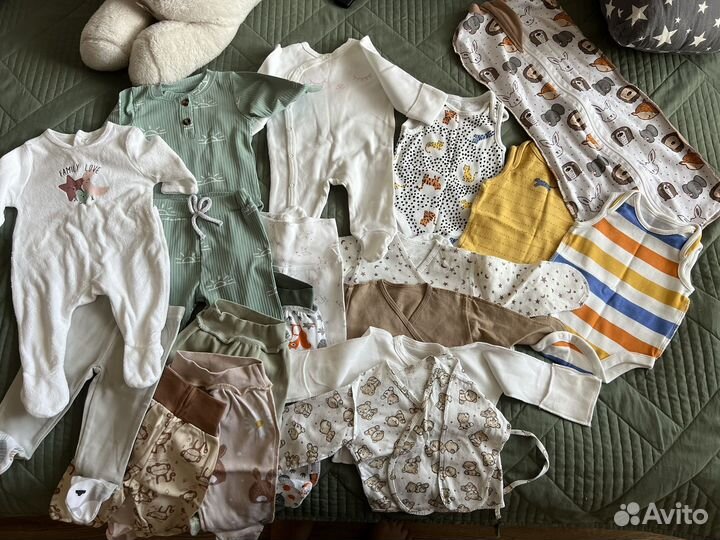 Одежда для новорожденных пакетом 56