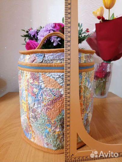 Текстильный туесок-бочонок