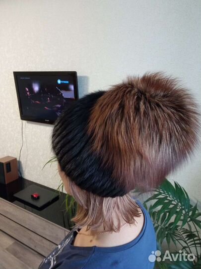 Шапка норковая новая женская