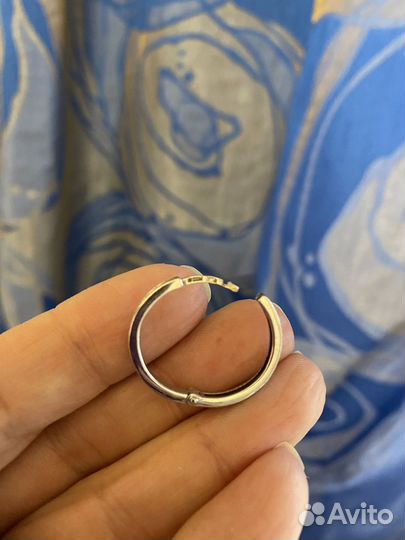Серьги кольца серебро