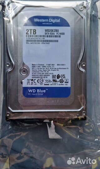 Жесткий диск 2 тб WD Blue wd20ezbx, новый