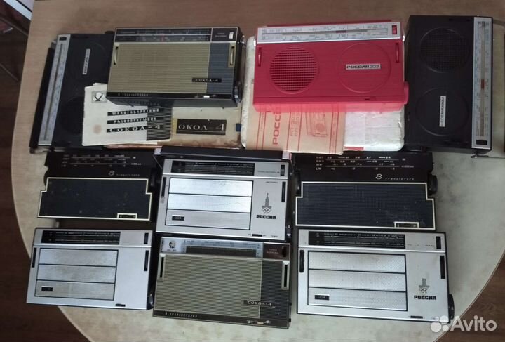 Радиоприемники СССР Сокол-4, Спорт-2, Россия-304