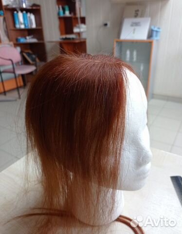 Накладка на пробор из натуральных волос