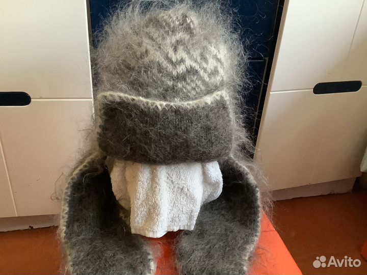 Шапка ушанка женская пуховая