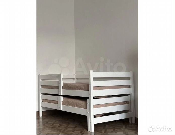 Кровать для 2-х детей из березы 180 90