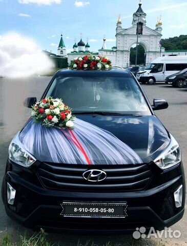 Украшение машины на свадьбу