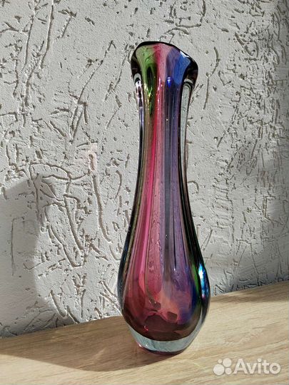 Ваза лзхс 1960-е, гутное стекло