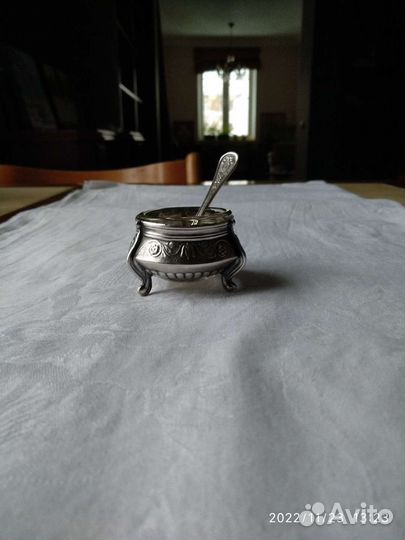 Солонка мельхиор, винтаж