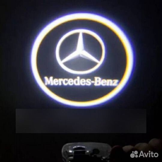 Проекция логотипа Mercedes (подсветка в двери) уни