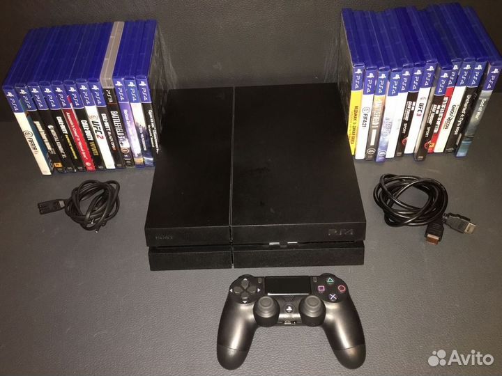 Sony PlayStation 4 fat + 552 игры