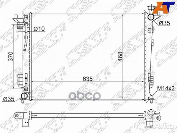 Радиатор kia sportage / hyundai ix35 2.0/2.4 10