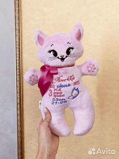 Именная игрушка котик
