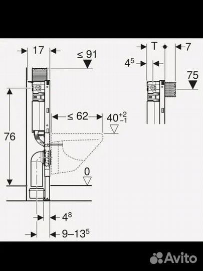 Инсталляция Geberit omega