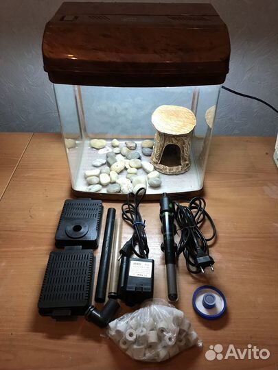 Аквариум jebo R331, 20л без швов в комплекте