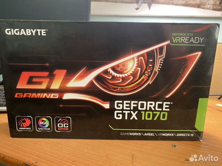Видеокарта Gigabyte GTX 1070 8gb