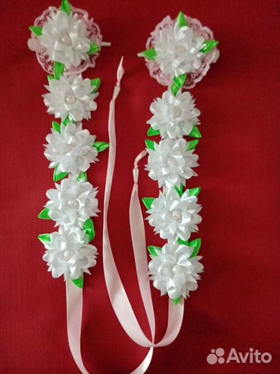 Ленты в косы, резиночки на гульку