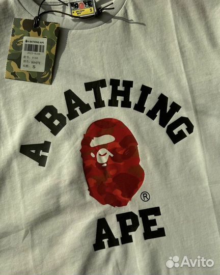 Футболка мужская A Bathing Ape белая новая