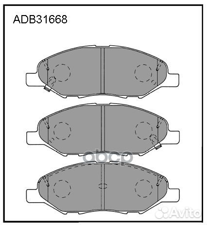 Колодки тормозные дисковые перед nissan NOT