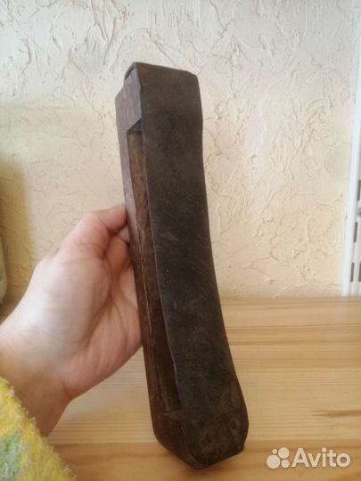 Старинный кожаный ремень для правки опасной бритвы