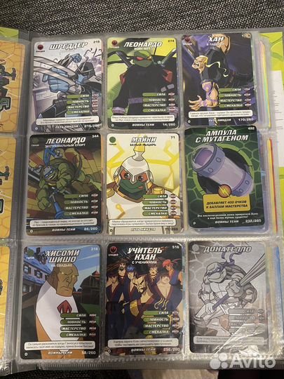 Карточки «Черепашки ниндзя», «Скуби-Ду» и др