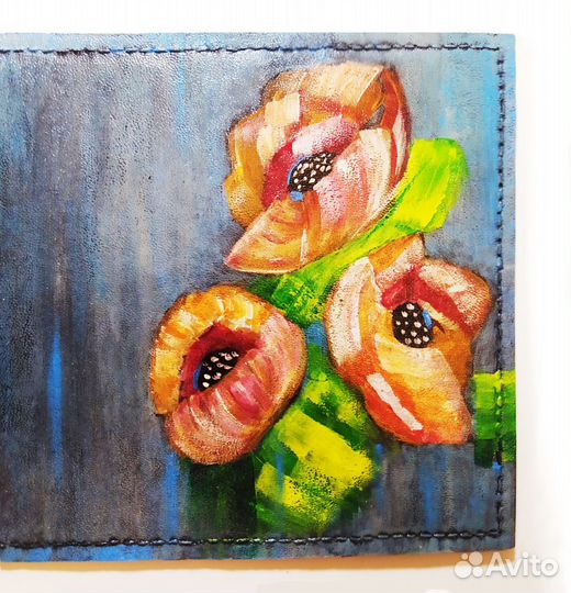 Обложка на паспорт ручной работы