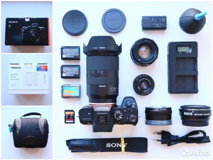 Фотоаппарат Sony A7 ii (пробег 14к) + 3 объектива