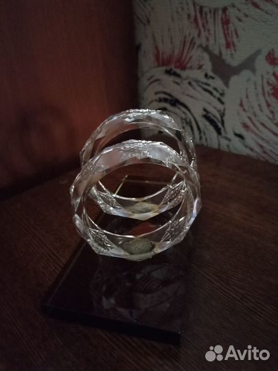 Хрустальная менажница 3х-ярусная