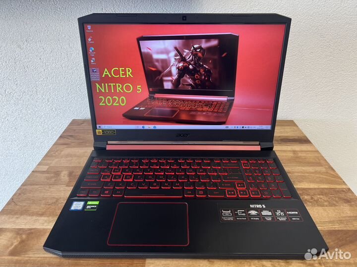 Монстр Nitro 8ядер i5-8300H 16Gb SSD 512Gb GTX1050