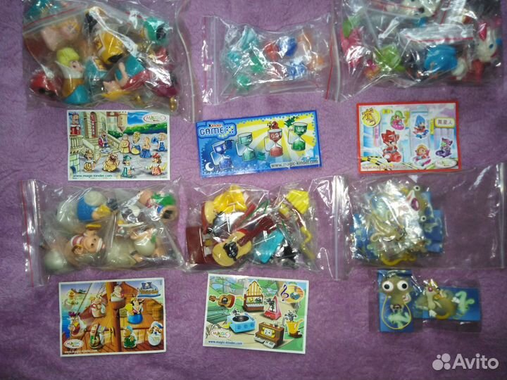 Киндеры серии с животными, Маши, Барбоскины и др