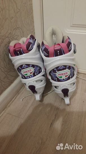 Коньки для девочки раздвижные 30-35