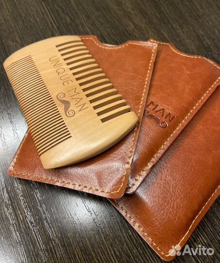 Расческа для бороды деревянная