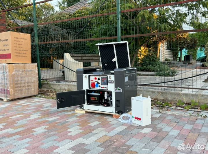 Дизельный генератор 10 kW g-power трехфазный 11000