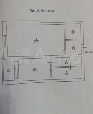 1-к. квартира, 55,9 м², 4/10 эт.