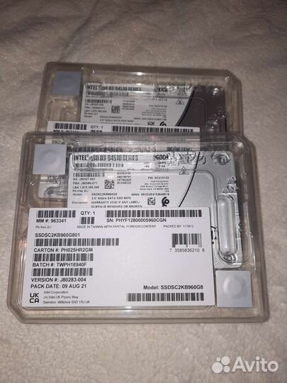 Серверные SSD Intel D3-S4510 960Gb